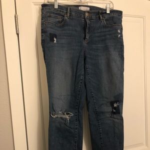 Loft Women’s Distressed Denim Skinny Leg Jeans